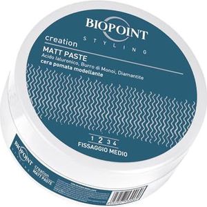 Biopoint Styling Matt Paste, mattes Haarwachs, formend, mittelfest, feuchtigkeitsspendend und stärkend, 100 ml