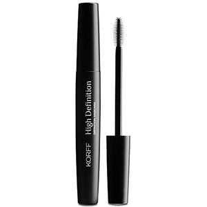 Korff High Definition Mascara, rekbaar, 10 uur houdbaar, klontervrij voor high-definition make-up, zwart, 9 ml