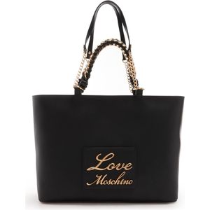 Love Moschino, Zwarte Shopper Tas voor Vrouwen Zwart, Dames, Maat:ONE Size