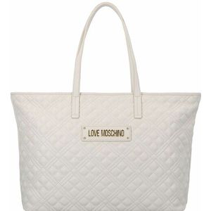 Love Moschino Quilted Shopper Tas 36 cm ivory