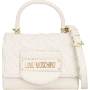 Love Moschino, Tassen, Dames, Wit, ONE Size, Gewatteerde handtas voor vrouwen