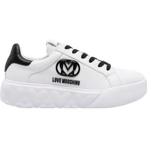 Love Moschino, Schoenen, Dames, Wit, 36 EU, Dames Lage Sneakers