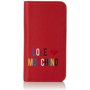 Love Moschino dames Portacel. Small Grain PVC Rosso Clutch, rood (Red), 2 x 14 x 7 cm