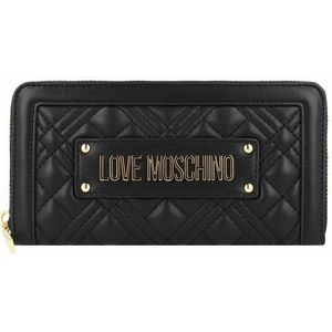 Love Moschino, Accessoires, Dames, Zwart, ONE Size, Gewatteerde Portemonnee Lente/Zomer Collectie