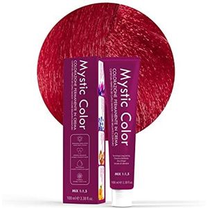 Mystic Color - Permanent Cream Coloring with Argan Oil and Calendula - Long Lasting Hair Color - Intense Red Blonde 7.66-100ml