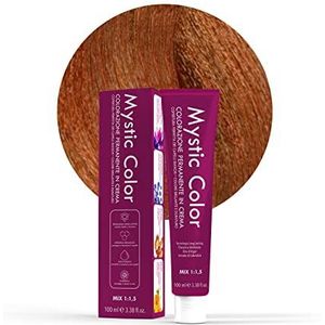 Mystic Color - Permanent Cream Coloring with Argan Oil and Calendula - Long Lasting Hair Color - Intense Copper Blonde Color 7.44-100ml