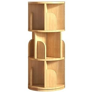 Boekenkasten Boekenplank met grote capaciteit Massief hout Driedimensionale roterende boekenkast Meerlaagse ronde rek Boekenkast Open boekenkasten Ruimtebesparend