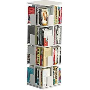 Boekenkasten Boekenkast van spaanplaat Eenvoudige en modieuze boekenkast 360 graden draaibare boekenplanken Boekenkast met grote capaciteit Ruimtebesparend