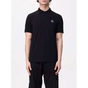 Stone Island - Slim Fit Polo Shirt - Zwart - Katoen - Elastaan