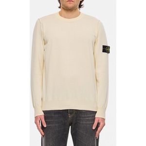 Stone Island, Heren, Truien, Beige, Maat: XL Katoen,