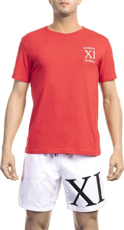 T-shirts - Rood - Crew Neck Short Sleeve T-shirt