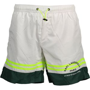 Karl Lagerfeld - Zwemshort - Wit - Hoogwaardige Materialen - Regular Fit