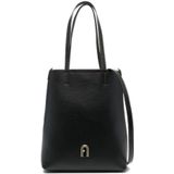 Furla, Veelzijdige en Moderne Primula Tote Tas Zwart, Dames, Maat:ONE Size