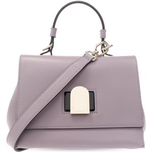 Furla, Mini Emma Top Handtas Paars, Dames, Maat:ONE Size