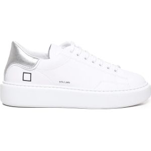 D.a.t.e., Witte Sneakers Ronde Neus Rubberen Zool Wit, Dames, Maat:38 EU