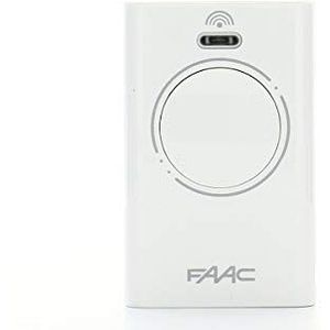 787007 FAAC Automatisering poort afstandsbediening XT2 433 SLH LR Transmitter 2 kanalen wit 433 MHz