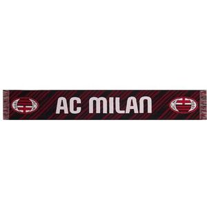 AC Milan Officiële sjaal, grafisch 2300248, jacquard, gebreid jacquard, acryl, rood, zwart, eenheidsmaat