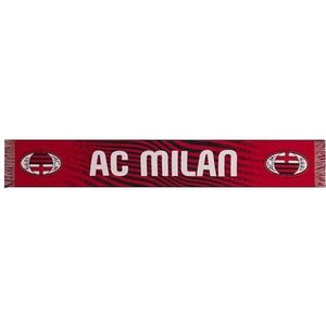 AC Milan Officiële sjaal, grafisch 2300251, jacquard, gebreid jacquard, acryl, rood, zwart, eenheidsmaat