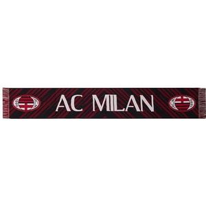 AC Milan Officiële sjaal, grafisch 2300250, jacquard, gebreid jacquard, acryl, rood, zwart, eenheidsmaat