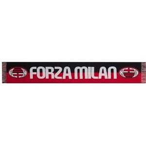 AC Milan Officiële sjaal, grafisch 2300260, jacquard, gebreid jacquard, acryl, rood, zwart, eenheidsmaat