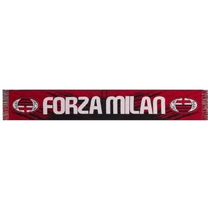 AC Milan Officiële sjaal, grafisch 2300261, jacquard, gebreid jacquard, acryl, rood, zwart, eenheidsmaat