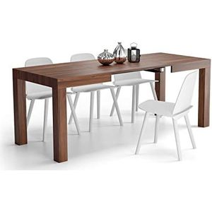 Mobili Fiver, Uitschuifbare tafel, First, 120(200) x80 cm, Canaletto Noten, Made In Italy