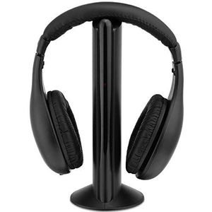 Draadloze stereo hoofdtelefoon voor PC Game Player DVD TV MP3, zwart