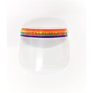 TEMPO DI SALDI Integraal regenboog-beschermend vizier van transparant polycarbonaat, verstelbaar