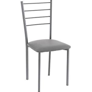 Oresteluchetta 4 stoelen Vivian Grey, staal, grijs, H.88 x B40 x D.40, 4 stuks