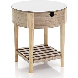 Oresteluchetta Salontafel / nachtkastje met 1 lade, hoogte 43,5 x Ø 38 cm