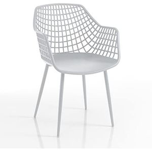 Oresteluchetta EMMEL White Plus, 4 stoelen, voor binnen en buiten, polypropyleen, wit, 85 x 57 x 56, 4 stuks