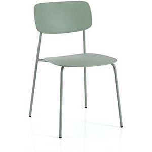 Oresteluchetta Set van 4 stoelen Harlow Green, staal, groen, L.43 P.51 H.78, 4 stuks