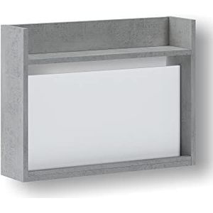 Oresteluchetta Moore Intrekbaar bureau, CHIPBOARD panelen, wit cement, H.80, x B 60 x D 19,6