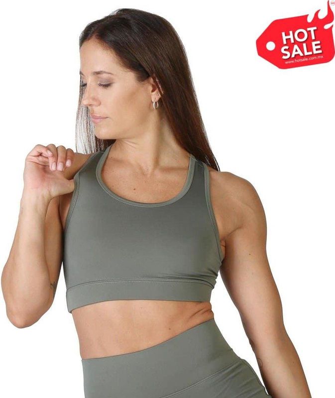 Bodyboo - Sportbeha - Groen - 87% Microvezel 13% Elastaan