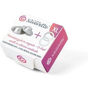 Silverette® Tepelkapjes | XL + O-FEEL™ Ringen | Originele Zilveren Tepelhoedjes | Klinisch Getest | 925 Zilver