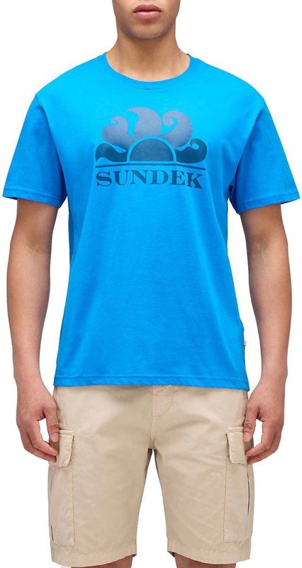 Sundek New Simeon Crew Neck With Logo T-shirt Met Korte Mouwen