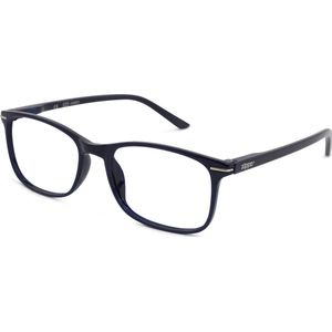 Zippo Leesbril, met zacht montuur, ideaal voor dames en heren, dioptrie +1,00, smal montuur in blauw