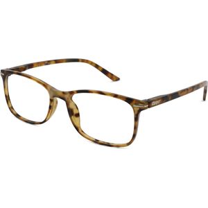 Zippo-leesbril, gemaakt met een montuur met zachte lijnen, ideaal voor mannen en vrouwen, dioptrie +2,00, dun montuur in demi-kleur