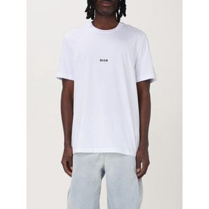 Msgm, Heren, Tops, Wit, Maat: S Katoen,