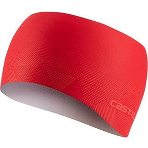 Castelli Pro Thermal hoofdband, uniseks, volwassenen, rood, effen