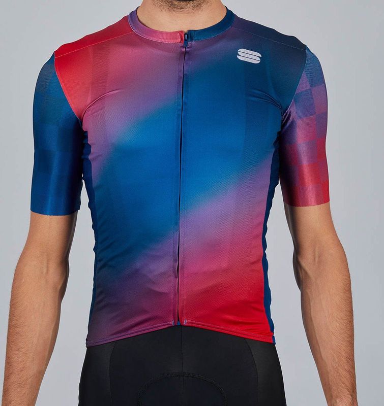 Sportful Rocket Fietsshirt Heren - Rood, Blauw - Maat L