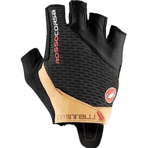 castelli Rosso Corsa Pro V Glove Heren, Zwart/Tan, L