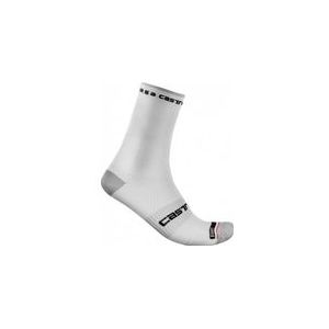 Castelli - Rosso Corsa Pro 15 Sock - Fietssok - White - Meryl Skinlife