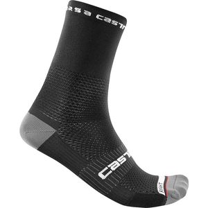 Fietssok Castelli Rosso Corsa Pro 15 Sock Black-Schoenmaat 44 - 47