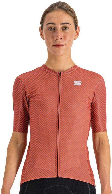 Sportful CHECKMATE Fietsshirt Dames Pompelmo Mauve - Vrouwen - maat S