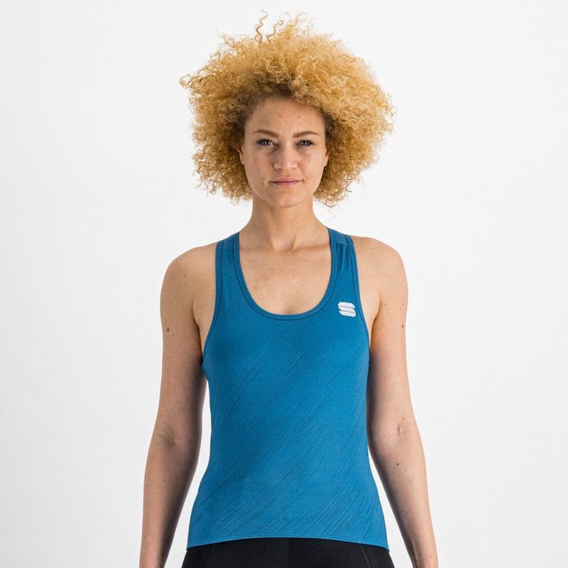Sportful Fietsshirt Mouwloos Blauw Dames - Flare W Top Berry Blue