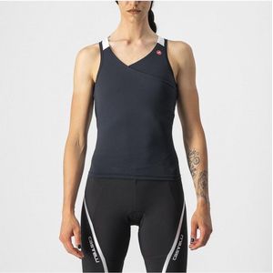 Castelli Fietsshirt mouwloos Dames Zwart Wit - SOLARIS TOP SKYLIGHT-POP BLACK
