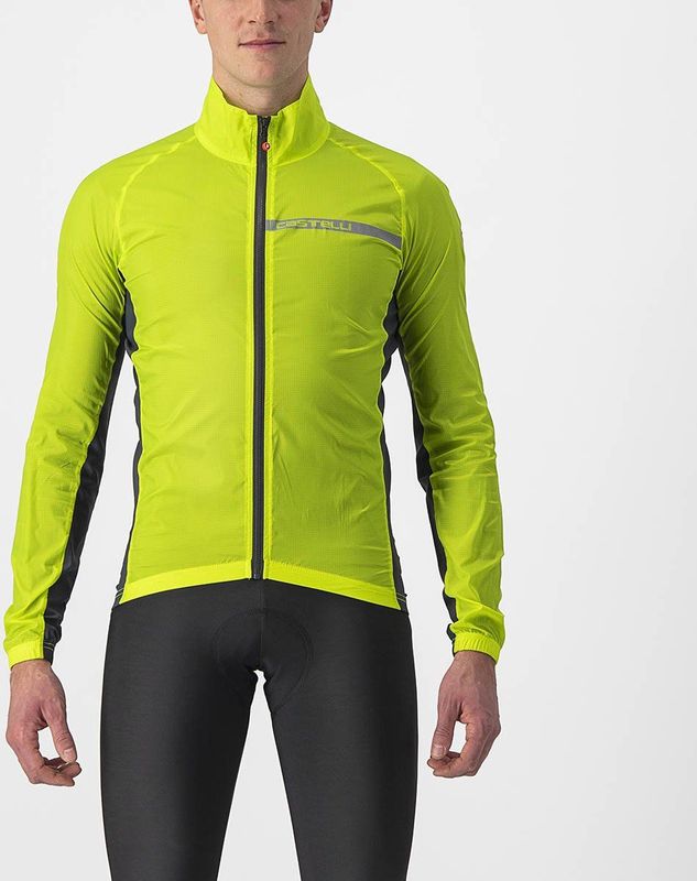 Castelli - Squadra Stretch Jacket - Fietsjack - Electric Lime/Dark Gray - Nylon