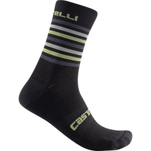 Castelli fietssokken winter heren zwart grijs - GREGGE 15 SOCK BLACK DARK GRAY - XXL