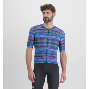 Sportful Outlet Glitch Jersey Met Korte Mouwen Blauw Man
